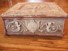 Large Incolay Stone Jewelry Box Handcrafted Usa Vintage 80s Romantic Jewelry Box Easy Diy Jewelry Birthday Jewelry Gift