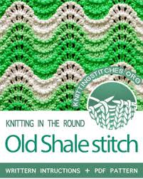 Baby cardigan sweater knitting patterns. Old Shale In The Round Knitting Stitches