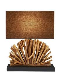 Fan Shape Eucalyptus Branch Table Lamp Driftwood Lamp Table Lamp Lamp