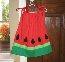 Watermelon Dress This Is So Cute But 38 Me No Afford Need To Learn To Sew Haha Pillowcase Dress Girls Pillowcases Kids Dress