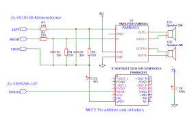 Webradio Schaltplan Anschluss Des Pam8403 Verstarkers An Vs1053 Modul Ohne Rauschen Rauschfrei Esp8266 Arduino Arduino Internet Radio