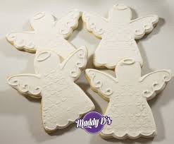 White On White Angel Cookies Royal Icing Decorated Cookies By Maddy D S Sweets Christmas Cookies Decorated Christmas Cookies Angel Cookies