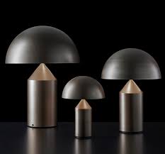 Oluce atollo lamp is constructed using simple geometric shapes, but with exquisite detailed design. Oluce Table Lamp Atollo Large Bronze Metal Myareadesign Com