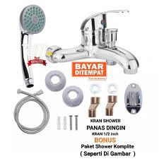 Hadir dalam pilihan warna silver yang. Pjm Paket Kran Shower Kamar Mandi Panas Dingin Kran Bathtub Panas Dingin Kran Mixer Shower Mini Lazada Indonesia