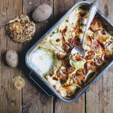 Gratin De Celeri Rave Aux Pommes De Terre Artichaut Et Cerise Noire Celerie Rave Recette Celeri Rave Recette Celeri
