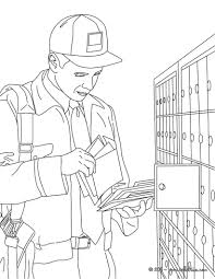 Postman Coloring Page Amazing Way For Kids To Discover Job More Original Content On Hellokids C Coloring Pages Disney Coloring Pages Printable Coloring Pages
