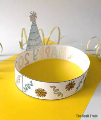 Printable 2021 New Year Party Hat Designs The Craft Train