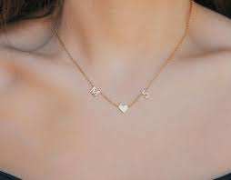 14k Solid Gold Necklace Minimal Letter Necklace Gold Letters Necklace Gold Name Necklace Gold Name Jewelry 520 In 2021 Gold Mom Necklace Initial Necklace Name Necklace