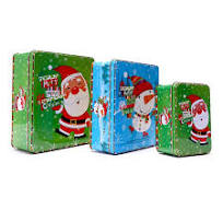 China Rectangular Christmas Cookie Biscuit Tin Gift Boxes ...