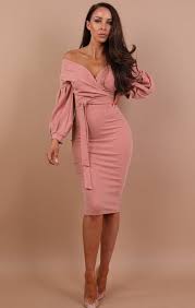 Pink Belted Bodycon Midi Dress Angelica Midi Dress Bodycon Bodycon Midi Womens Dresses Uk