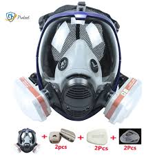 Chemical Mask 6800 7 In 1 Gas Mask Dustproof Respirator Paint Pesticide Spray Silicone Full Face Filters For Laboratory Welding Shield Survival
