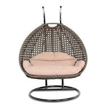 You won't feel tired for no matter how long you sit in it. Luxury 2 Person Wicker Swing Chair With Stand And Cushion Outdoor Hanging Chair Perfect For Patio Deck Swinging Chair Hanging Egg Chair Hanging Swing Chair
