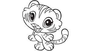 This compilation of over 200 free, printable, summer coloring pages will keep your kids happy and out of trouble during the heat of summer. Online Coloring Pages Coloring Page Cheerful Tiger Baby Animals Download Print Coloring Page