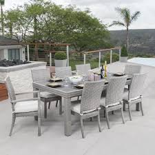 Castelli 9 Piece Dining Set With Cushions In 2020 Patio Dining Set Outdoor Dining Set Outdoor Dining