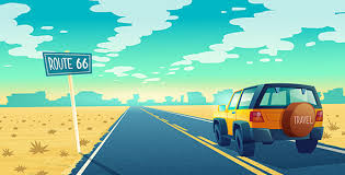 وکتور تصویرسازی مسافرت با ماشین در جاده | فری پیک ایرانی | پیک فری | وکتور  | PSD | آیکون | لایه باز