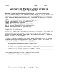 If the allele b is used to he is wondering if he received the gene for color blindness from his mother, his father, or both of his parents. Multiple Alleles Blood Type Worksheet