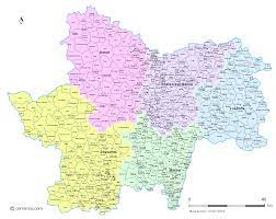 Vin, voie verte, gastronomie, châteaux, patrimoine roman. Carte Des Nouveaux Arrondissements De Saone Et Loire Avec Villes Et Communes