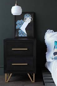 Eiffel Black Gold Bedside Table Black Side Table Side Tables Bedroom Black Bedside Table