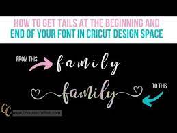 How To Add Tails To Font In Design Space Youtube