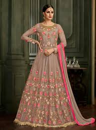 4.1 out of 5 stars 8. Brown Silk Floor Length Indian Wedding Anarkali Suit 32003