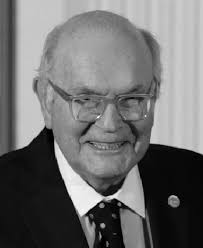 Harry Wesley Coover Jr (1917-2011) shortly before being awarded the...