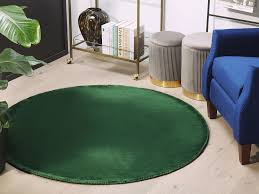 Die teppiche werden restauriert, stone washed, die originalfarben entzogen und anschließend neu eingefärbt. Teppich Dunkelgrun O 140 Cm Kurzflor Gesi Ii Beliani De