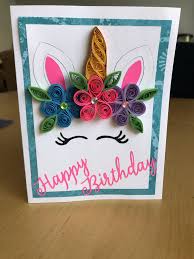Holding the strip with clip will prevent you cutting the entire strips. Unicorn Birthday Card Quilling Birthday Cards Quilling Paper Craft Quilling Patterns