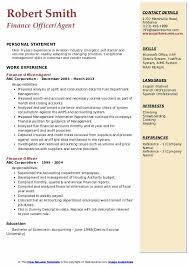 Executives usually assign these roles and are generally in charge of directing them. Finance Officer Resume Samples Qwikresume
