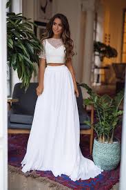 2 Two Piece Wedding Dress Bohemian Bridal Separates Chiffon Etsy In 2020 2 Piece Wedding Dress Two Piece Wedding Dress Bohemian Wedding Dresses