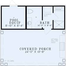 For larger image size and more details, simply click the image. Nelson Design Group Pool House 1495 Poolhouse Plan With Bathroom Garage Pool House Plan