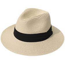 Women S Khaki Floppy Beach Sun Protection Straw Panama Hat