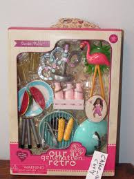 Our Generation Retro Garden Party Fire Up The Barbecue Set 18 Girl Doll Ag New American Girl Doll Diy American Girl Doll Furniture American Girl Furniture