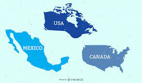 El delantero del wolverhampton criticó al trabajo del silbante john pitti en la final de la nations league #rauljiemenez #wolverhampton #seleccionmexicana raúl jiménez criticó al árbitro de la final méxico vs estados unidos. Mapa Plano De Estados Unidos Canada Y Mexico Descargar Vector
