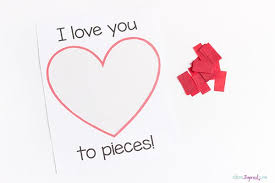 Once you're done designing, send it to canva print and we'll print your cards in stunning resolution and deliver them right to your doorstep. I Love You To Pieces Valentine S Day Craft Activity