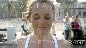 Abbey Bates yoga class One&Only Royal Mirage Dubai #coconuts4yoga