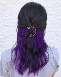 Purple underneath hair google search hair pinterest purple via pinterest.es. Peekaboo Highlights Underside Brown Hair With Purple Underneath Novocom Top