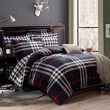 Black And White Plaid Bedding Set Dark Blue White And Red Southwestern Tartan Plaid Print 100 Cotton Full Queen Size Bedding Sets Enjoybeddi Bedding Sets Uk Plaid Bedding Striped Bed Sheets