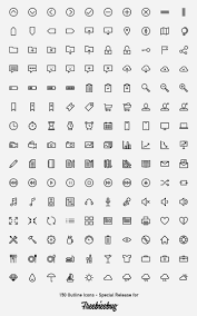 150 Outlined Icons Psd Ai Svg Webfont Freebiesbug
