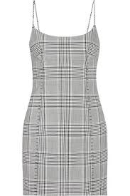 Alexander Wang Checked Woven Mini Dress Polka Dot Mini Dresses Short Mini Dress Fashion