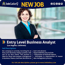 Entry Level Business Analyst Business Analyst Job Opening Entry Level