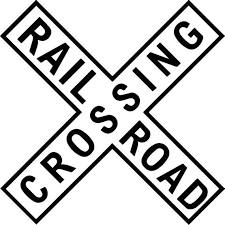 Black And White Rail Road Sign Railroad Crossing Sign Railway Steam Train Engine Locomotive Vintage Track Transportation Logo Svg Railroad Crossing Signs Sign Image Crossing Sign