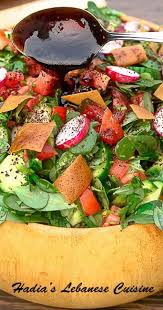 Fattoush Hadias Lebanese Cuisine In 2020 Dressing For Fruit Salad Vinaigrette Recipes Egyptian Food