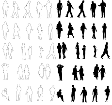 People Silhouettes Vector Free Pack Silhouette Architecture Architecture People Silhouette People