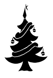 Pochoir Adhesif 28 X 18 Cm Sapin Noel Guirlandes Pochoir Noel L Art De La Silhouette Silhouettes De Noel