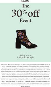 Pinned March 24th 30 Off At Aldo Or Online Via Promo Code Enjoy30 Thecouponsapp Shopping Coupons Deals Shopping Aldo