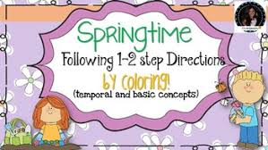 We had so much fun with our springtime coloring directions sheet, that i made a summer directions coloring sheet, this time targeting 2 step sequential directions with concepts of before and after. Following 2 Step Directions Coloring Worksheets Teaching Resources Tpt