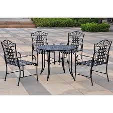 International Caravan Tropico 2 Person Antique Black Iron Outdoor Swing Lowes Com Wrought Iron Patio Set Outdoor Dining Set Patio Dining Set