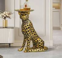 Amazon.com: LOVEDIMA 24.2" Resin Panther Statue Luxury Gold ...