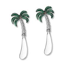Check spelling or type a new query. Palm Tree Spreader Set Of 2 Identical By Supreme Housewares Zinc Painted Each Spreader Is A Silver Palm Tree With Cheese Spreaders Silver Palms Spreader