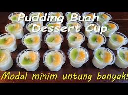 Mulai dari puding buah naga, mangga, semangka, dan kombinasi beberapa buah sekaligus. Resep Puding Buah Cup Fruit Custard Pudding Youtube
